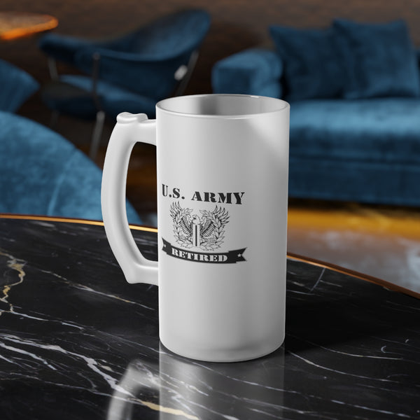 Army Chief Warrant Officer 5 (CW5) Retied Eagle Rising (New Design) Ribbon Frosted Beer Mug