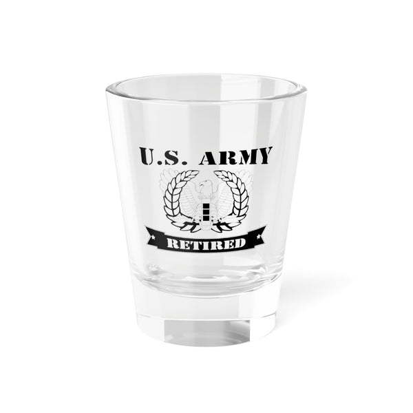 Army Chief Warrant Officer 3 (CW3) Retied Eagle Rising Ribbon Shot Glass, 1.5oz