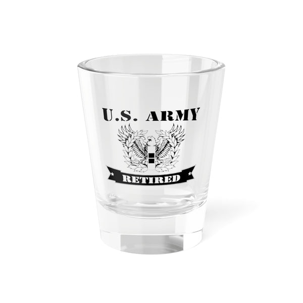 Army Chief Warrant Officer 2 (CW2) Retied Eagle Rising (New Design) Ribbon Shot Glass, 1.5oz