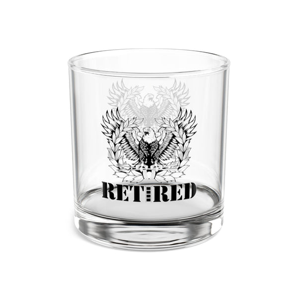 Army Chief Warrant Officer 4 (CW4) Eagle Rising (New Design) Retired Whiskey Glass, 10oz