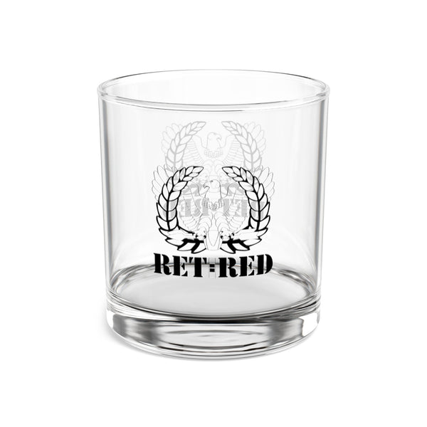 Army Chief Warrant Officer 2 (CW2) Eagle Rising Retired Whiskey Glass, 10oz