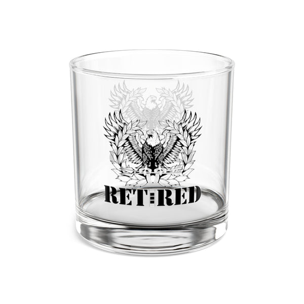 Army Chief Warrant Officer 3 (CW3) Eagle Rising (New Design) Retired Whiskey Glass, 10oz