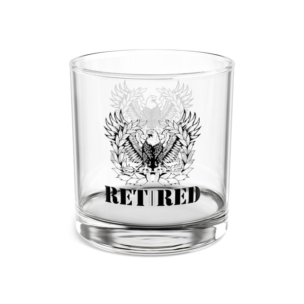 Army Chief Warrant Officer 5 (CW5) Eagle Rising (New Design) Retired Whiskey Glass, 10oz