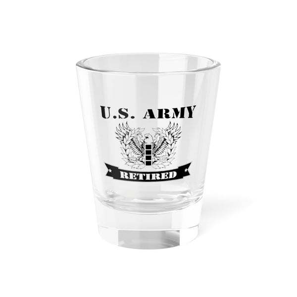 Army Chief Warrant Officer 4 (CW4) Retied Eagle Rising (New Design) Ribbon Shot Glass, 1.5oz