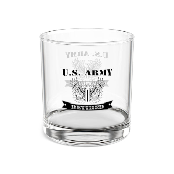 Army Chief Warrant Officer 5 (CW5) Retied Eagle Rising (New Design) Ribbon Whiskey Glass, 10oz