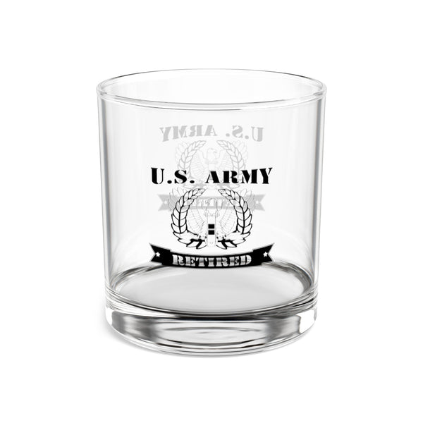 Army Chief Warrant Officer 2 (CW2) Retied Eagle Rising Ribbon Whiskey Glass, 10oz