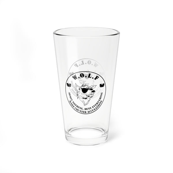 Warrant Officer Liberation Front (W.O.L.F) Eagle Rising Pint Glass, 16oz