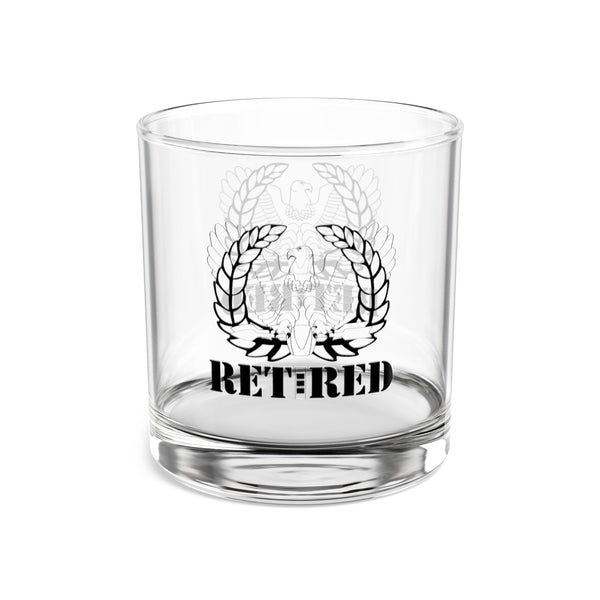 Army Chief Warrant Officer 3 (CW3) Eagle Rising Retired Whiskey Glass, 10oz